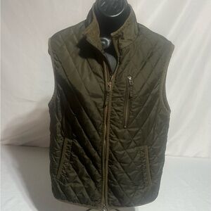 Tre Vero Men’s Diamond Quilted Vest Olive Green Size : Small